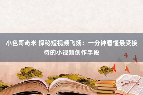 小色哥奇米 探秘短视频飞扬：一分钟看懂最受接待的小视频创作手段