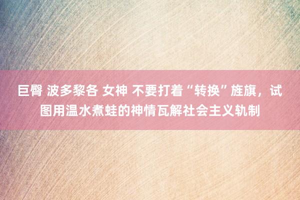 巨臀 波多黎各 女神 不要打着“转换”旌旗，试图用温水煮蛙的神情瓦解社会主义轨制