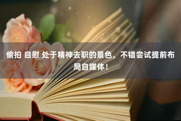 偷拍 自慰 处于精神去职的景色，不错尝试提前布局自媒体！
