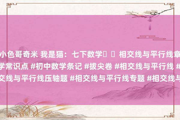 小色哥奇米 我是猫:七下数学❗️相交线与平行线章末拔尖卷❗️#初中数学常识点 #初中数学条记 #拔尖卷 #相交线与平行线 #相交线与平行线压轴题 #相交线与平行线专题 #相交线与平行线试卷 #七下数学 #初...